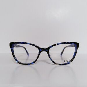 Womens OGI Cobalt Designer Cat Eyeglasses Frames And Case 52-17-140